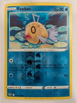 Feebas 039/195 - Silver Tempest Pokemon Reverse Holo Foil Nice! - Image 1