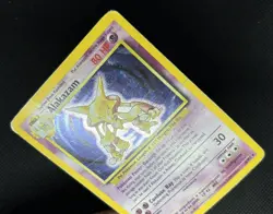 1999 Alakazam HP Holo Rare 1/102 Base Set Unlimited Pokemon Vintage WOTC - Image 2