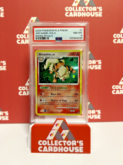 Arcanine | 1/111 | PSA 8 | Pokemon Platinum Rising Rivals Holo | G20 - Image 1