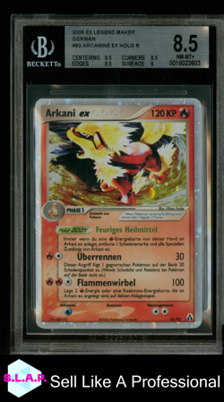 ARCANINE EX HOLO R 2006 POKEMON EX LEGEND MAKER GERMAN 83 BGS 8.5 - Image 1