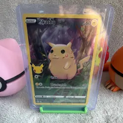 Pokemon TCG Pikachu Basic Promo 60HP 005/025 Celebrations Thunder Jolt Gnaw - Image 2
