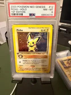 Vintage WOTC Pokemon Graded/Raw Lot PSA BGS 1st Edition Neo Genesis Pichu PSA 8 - Image 1