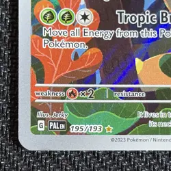 Pokemon Tropius 195/193 Sv02: Paldea Evolved Illustration Rare Full Art Holo - Image 5