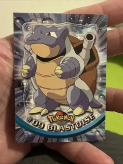1999 Topps Pokemon TV Animation Series 1 Blastoise #9 Blue Logo Non Holo - Image 1
