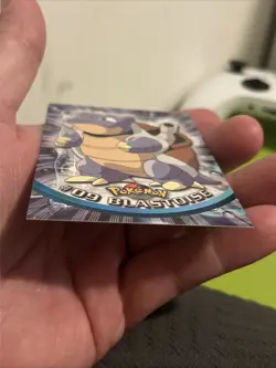 1999 Topps Pokemon TV Animation Series 1 Blastoise #9 Blue Logo Non Holo - Image 3