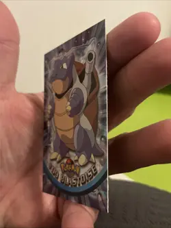1999 Topps Pokemon TV Animation Series 1 Blastoise #9 Blue Logo Non Holo - Image 4
