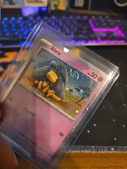 Pokemon - Scarlet & Violet 151 - Abra 063/165 - Cosmos “Mew” HD Swirl Holo NM - Image 4