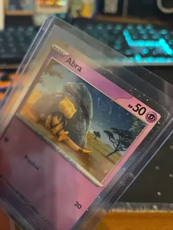 Pokemon - Scarlet & Violet 151 - Abra 063/165 - Cosmos “Mew” HD Swirl Holo NM - Image 5