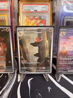 English TCG Pokemon 151 Charizard EX SAR, Charmeleon IR, Charmander IR; NM-MINT - Image 3