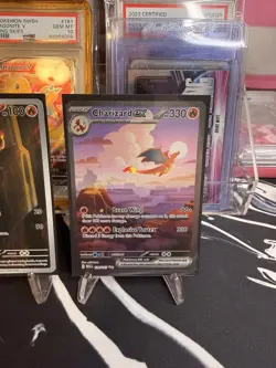 English TCG Pokemon 151 Charizard EX SAR, Charmeleon IR, Charmander IR; NM-MINT - Image 4