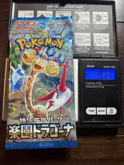 Heavy 8.71g Pokemon Sealed Dragona Paradise Japanese Booster Pack - Image 1