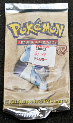 Pokemon Fossil Unlimited Booster Pack – 1999 Vintage – Lapras Artwork – 21+ Gram - Image 2