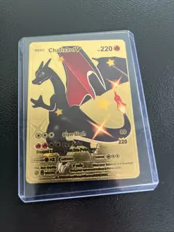 Pokemon TCG Charizard V 079/073 Holo Secret Rare Gold Custom Fan Art - Image 1