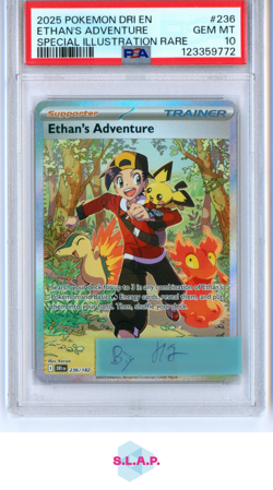 ETHAN'S ADVENTURE SPEC ILL RARE POKEMON DRI EN-DESTINED RIVALS 2025 236 PSA 10 - Image 1