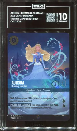 Disney Lorcana Aurora Dreaming Guardian Enchanted Graded Tag 10 Gem Mint #213 - Image 3