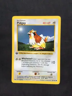 Pokemon Cards: Base Set 1st Edition Common: Pidgey 57/102 - Image 1