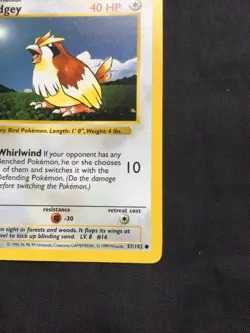 Pokemon Cards: Base Set 1st Edition Common: Pidgey 57/102 - Image 4
