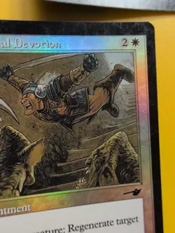 Fanatical Devotion & Lashknife MTG 2 Card. OLD VINTAGE FOIL. NEMESIS. - Image 4