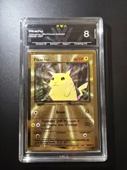 Pokemon Card Pikachu Gold Metal Near Mint Anniversary Celebration - Image 1