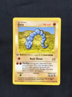 Pokemon Cards: Base Set 1st Edition Common: Onix 56/102 - Image 1
