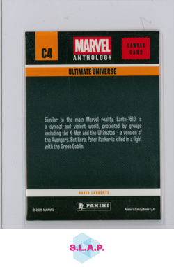 ULTIMATE UNIVERSE PANINI C4 MARVEL ANTHOLOGY CANVAS CARD 2025 ENGLISH - Image 2