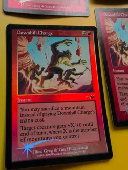 Downhill Charge x4. Instant Playset MTG 4 Card. OLD VINTAGE FOIL. NEMESIS. - Image 3