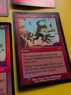 Downhill Charge x4. Instant Playset MTG 4 Card. OLD VINTAGE FOIL. NEMESIS. - Image 5