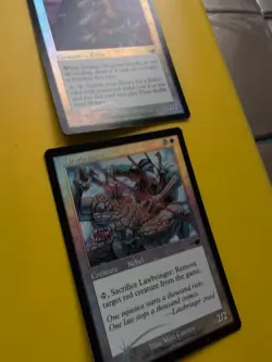 Defiant Vanguard & Lawbringer MTG 2 Card rebels . OLD VINTAGE FOIL. NEMESIS. - Image 4