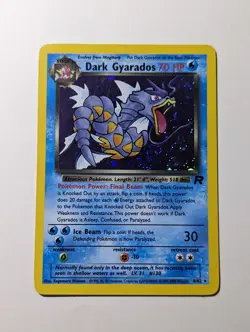 Dark Gyarados 8/82 Team Rocket Holo Pokemon Card LP - Image 1