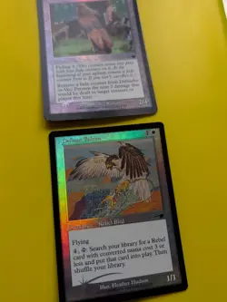 Defender en-vec & Defiant Falcon MTG 2 Card. OLD VINTAGE FOIL. NEMESIS. - Image 1