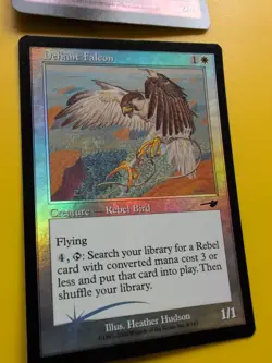 Defender en-vec & Defiant Falcon MTG 2 Card. OLD VINTAGE FOIL. NEMESIS. - Image 3