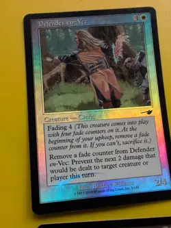 Defender en-vec & Defiant Falcon MTG 2 Card. OLD VINTAGE FOIL. NEMESIS. - Image 4