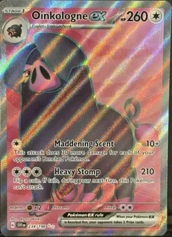 Pokemon TCG Oinkologne EX Full Art Secret Rare Card 234/198 Scarlet and Violet - Image 1