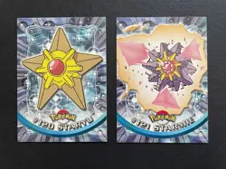 Staryu Starmie Pokemon Topps 2000 Blue Logo Card - Image 1