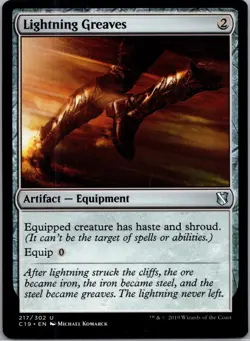 Lightning Greaves - Commander 2019 - LP - MTG - Image 1