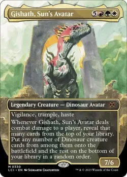 Gishath, Sun's Avatar (Borderless) - Near Mint MTG The Lost Caverns of Ixalan - Image 1