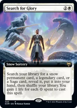 1 x Search for Glory - Foil - Extended Art - Kaldheim - Light Play - MTG - Image 1