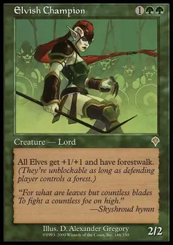 Elvish Champion Invasion Lightly Played, Japanese - MTG - Image 1
