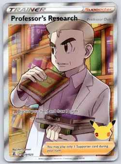 Professor's Research (Full Art) 024/025 (NM) - Celebrations - Pokemon TCG - Image 1