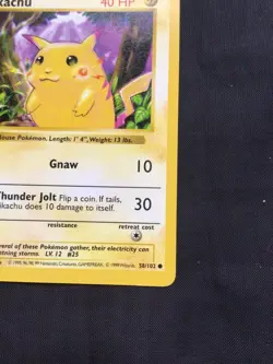 Pokemon Cards: Base Set 1st Edition Common: Red Cheek Pikachu 58/102 - Image 4