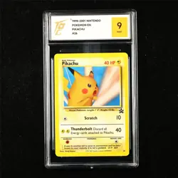 TQG 9 MINT 1995-2001 Pokemon ENG Pikachu #26 Promo - Image 1