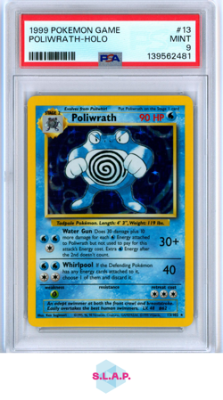 POLIWRATH-HOLO POKEMON GAME 1999 13 PSA 9 - Image 1