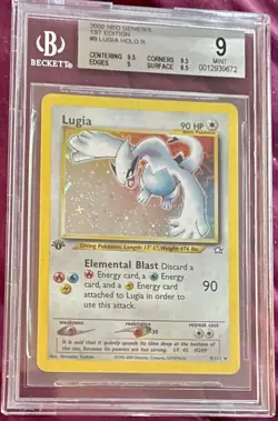 POKEMON LUGIA #9 Neo Genesis 1st Edition BGS 9 Mint - Image 1
