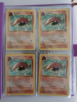 Kabuto Binder Pokemon 15 Cards Vintage Fossil Collection Lot - Image 1