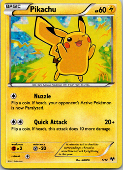 Pikachu 5/12 Confetti Holo Rare Mcdonalds Pokemon 2013 - Image 1