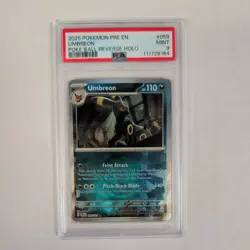 2025 Pokemon PRE EN Poke Ball Reverse Holo #059 Umbreon PSA 9 MINT - Image 1