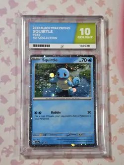 Pokemon 151 Poster Collection Squirtle 048 Black Star Promo ACE 10 - Image 1