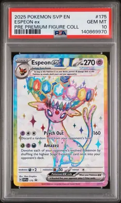2025 POKEMON SVP EN-SV BLACK STAR PROMO #175 ESPEON EX PSA 10 - Image 1