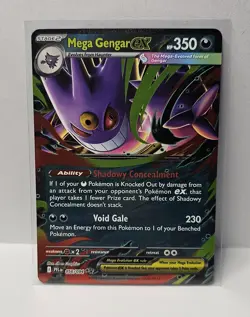 Mega Gengar ex 056/094 Pokemon Double Rare ME02: Phantasmal Flames Card - Image 1