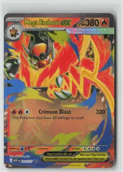 Pokemon Mega Emboar ex #031/217 ME: Ascended Heroes Near Mint or Better - Image 1